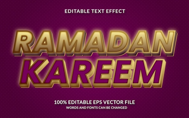 Creative ramadan kareem text effect