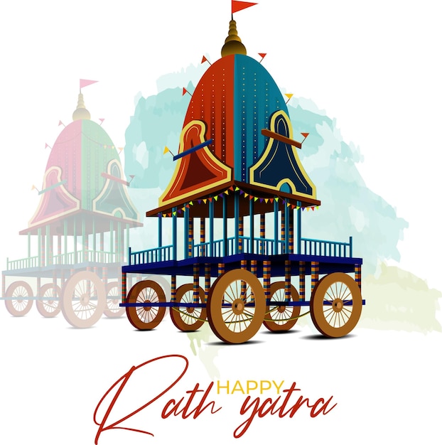 Vettore creativo di rath yatra