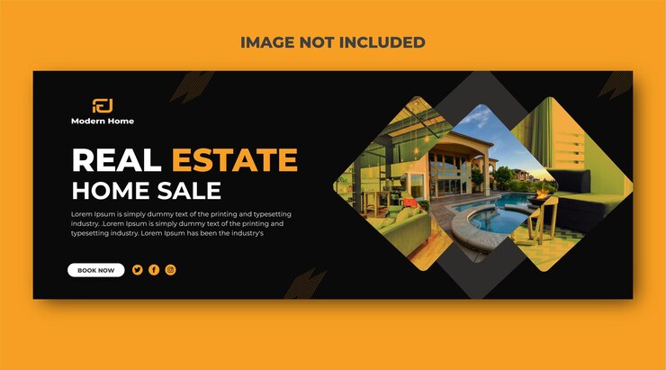 Creative Real estate Facebook cover template