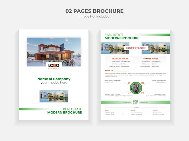 Vector creative real estate flyer design template