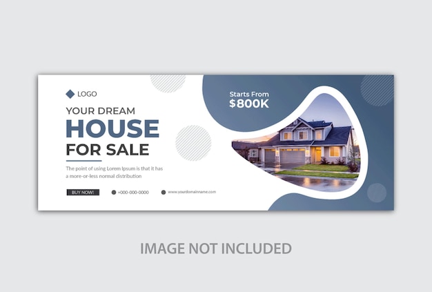 Creative real estate house property social media Facebook cover banner template