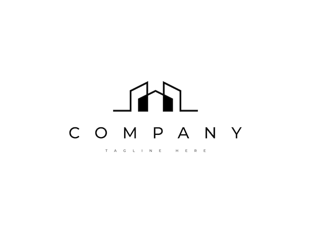 Креативный дизайн логотипа недвижимости