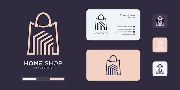 Creative real estate shop logo design inspiration.