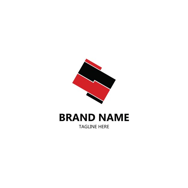 Vector creative red and black logo for brand logo template