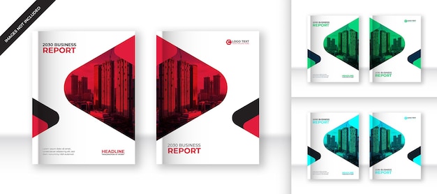 Creative red booklet and annual report design template