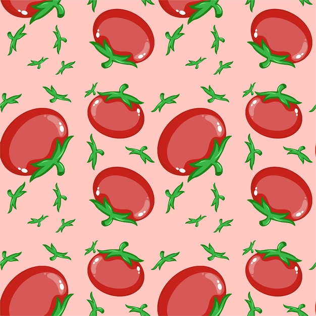 Creative red tomatoes pattern background