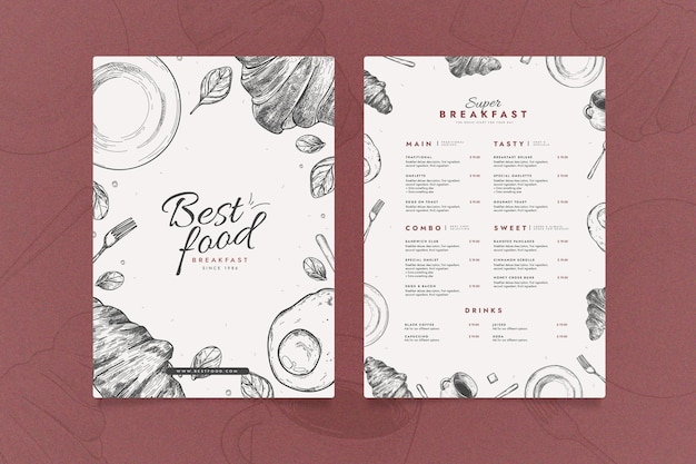 Vector creative restaurant menu template