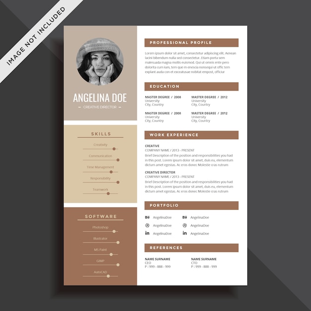 Creative resume cv template design