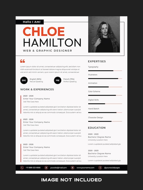 Vector creative resume cv