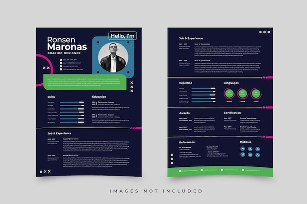 Vector creative resume template