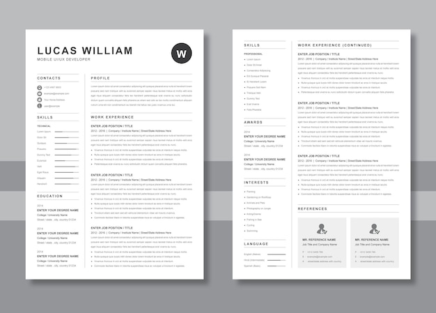 Vector creative resume