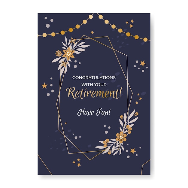 Creative retirement greeting card