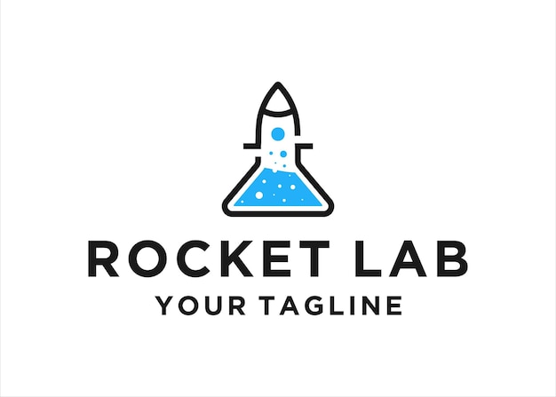 Modello di progettazione del logo creative rocket lab