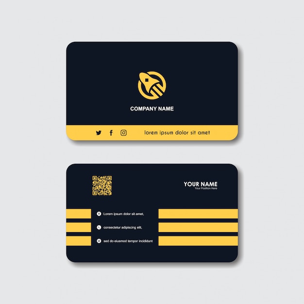 Creative rocket logo and business card template