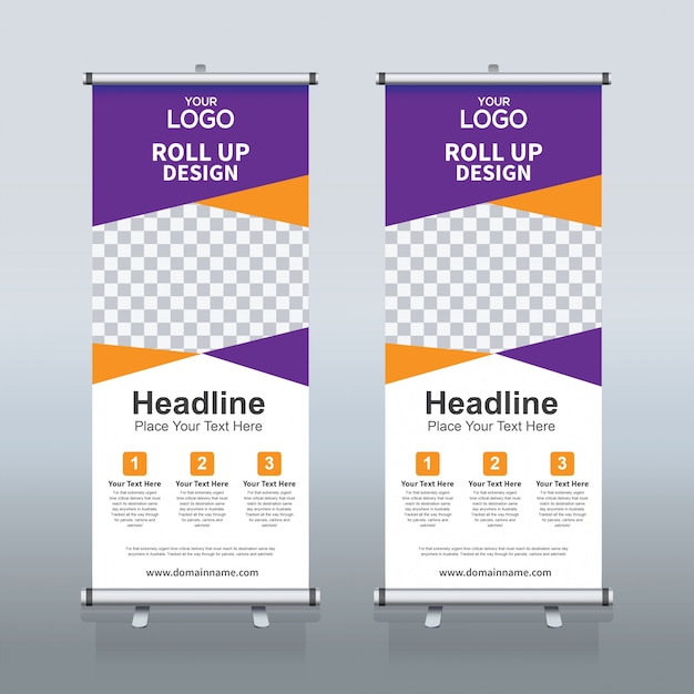 Creative roll up banner design template