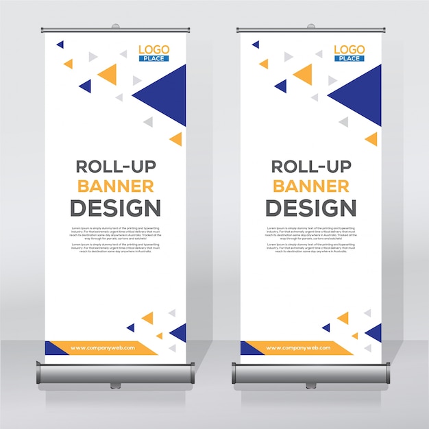 Creative roll up banner design template