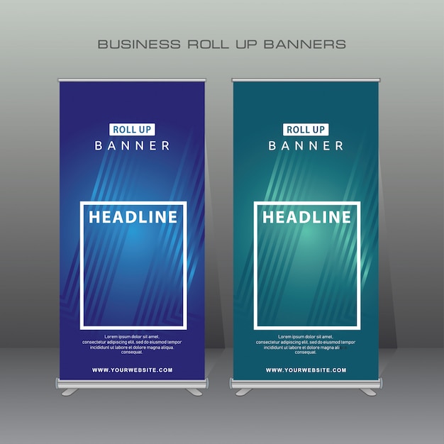 Creative roll up banner design template