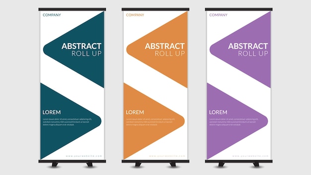 Vector creative roll up banner design