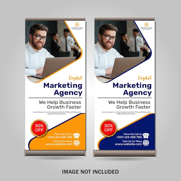 Vector creative roll up banner design