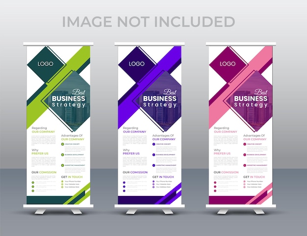 Vector creative roll up banner design