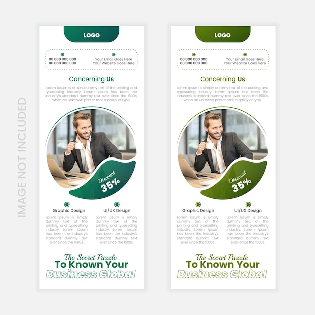 Vector creative roll up banner stand design