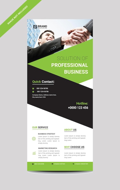 Creative roll up banner template for business