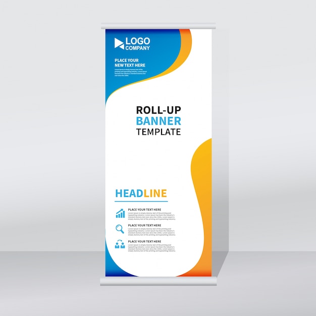 Creative roll up banner template