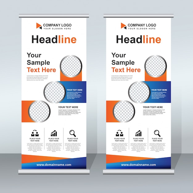 Creative roll up banner template