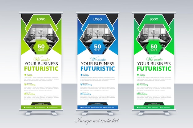 Vector creative rollup banner for your coporate business and company