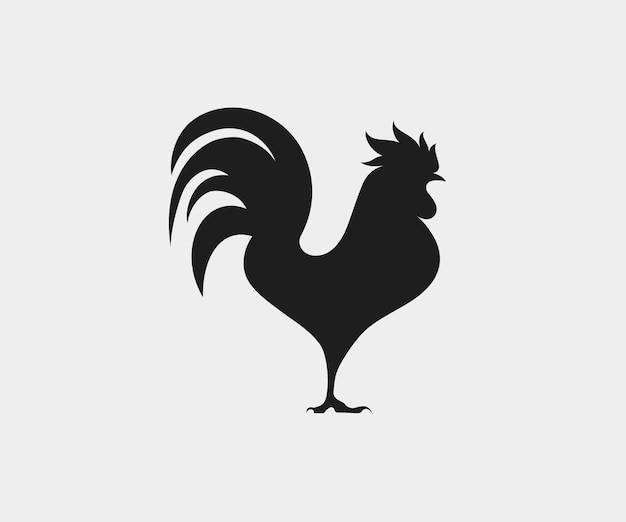 Концепция векторной иконки логотипа Creative Rooster