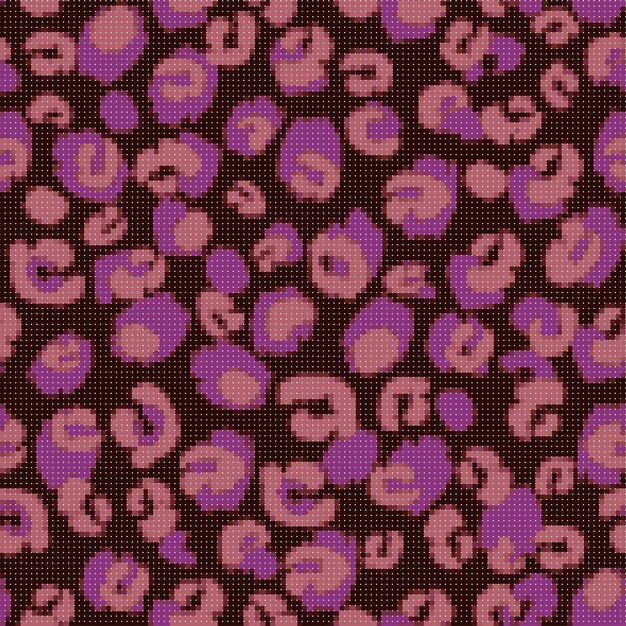 Creative round shape cheetah seamless pattern camo style leopard background