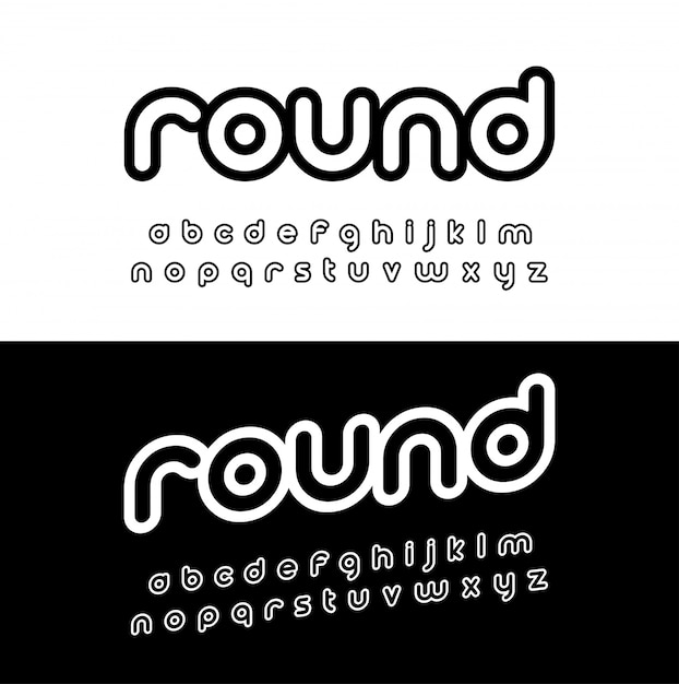 Creative rounded alphabet.