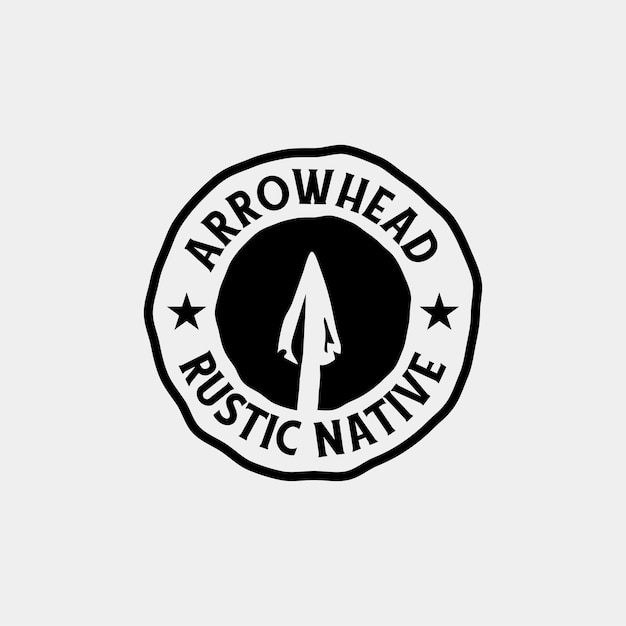 Creative rustic native arrowhead logo design vector concept illustration idea