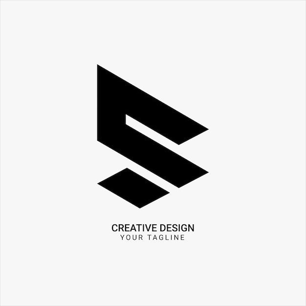 Creative S letter flat elegant bold style modern brand unique logo design