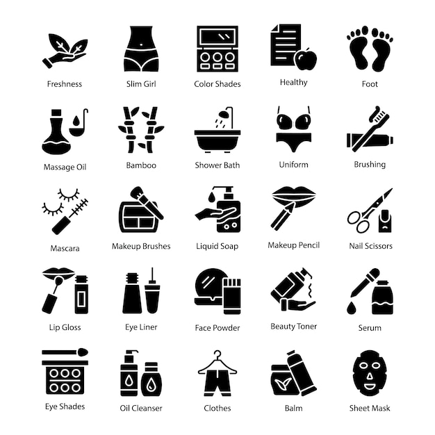 Creative Salon And Spa Icons