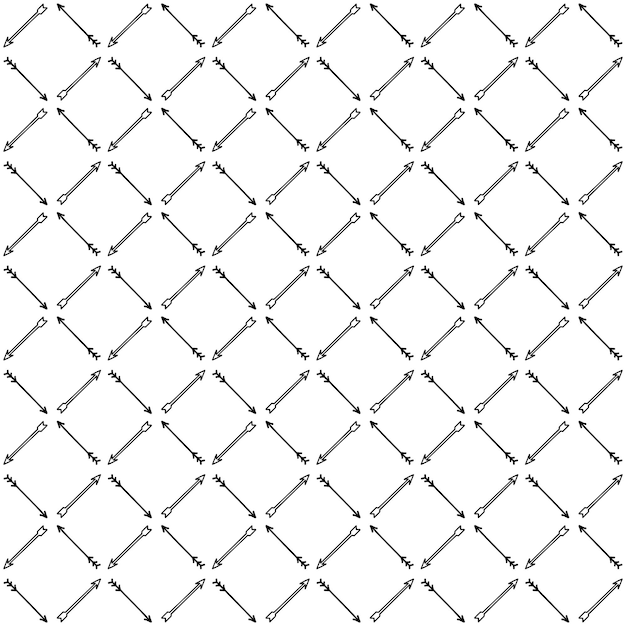 Creative seamless arrow pattern hand drawn design Vector ornamental background