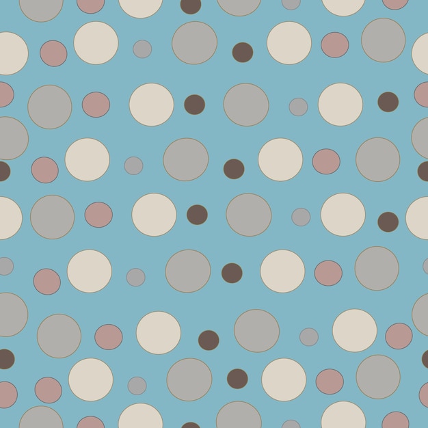 Creative seamless pattern with hand drawn textures. Abstract background. Polka dot pattern.