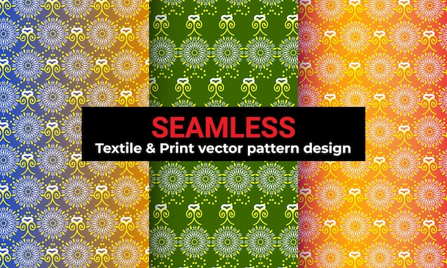 Creative Seamless textile repeat fabric vector watercolor or Geometric modern unique pattern design