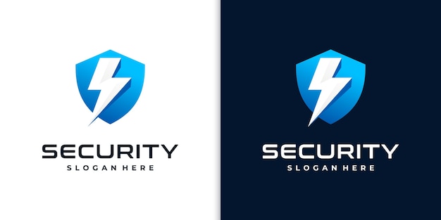 Creative shield logo for security