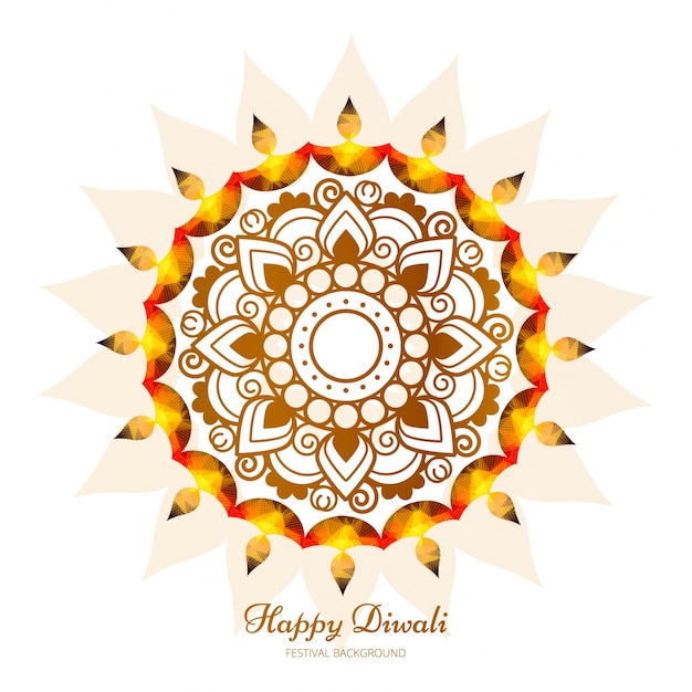 Creative shiny diwali design