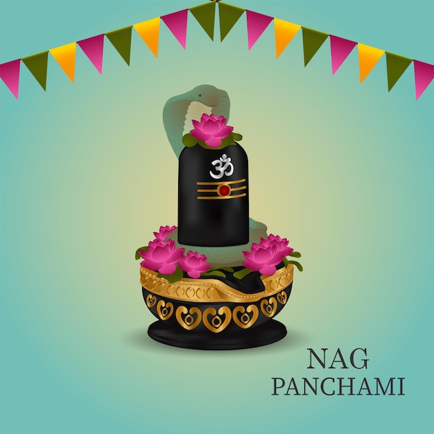 Creative shivling for happy nag panchami festival