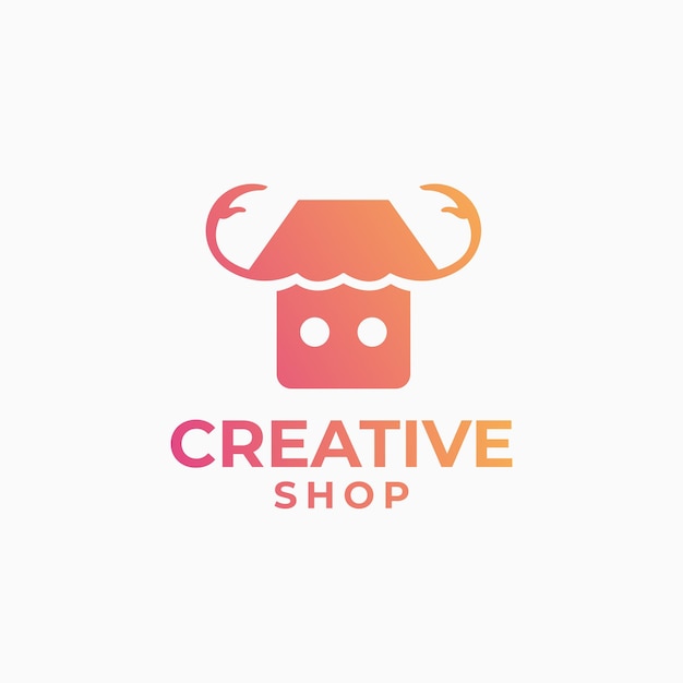 Creative shop logo deal logo design commerce design concept house logo home logo love shop design