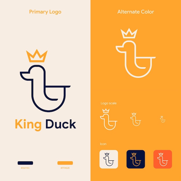 creative simple duck logo concept
