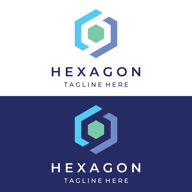 Creative simple geometric cube or hexagon box logo design Logo for technology media and shipping services