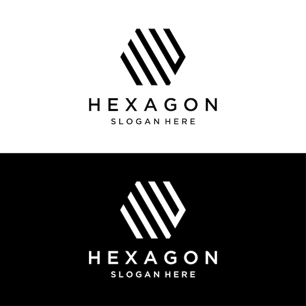 Creative and simple hexagon box logo or geometric cube geometric logo Logo for business company networktechnology