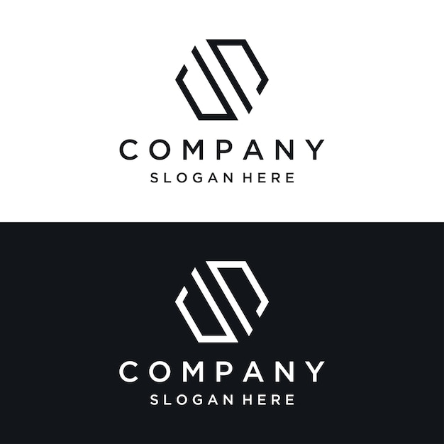 Creative and simple hexagon box logo or geometric cube geometric logo Logo for business company networktechnology