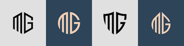 Creative Simple Initial Letters MG 로고 디자인 번들