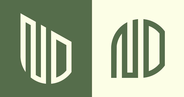 Creative simple initial letters no logo designs bundle