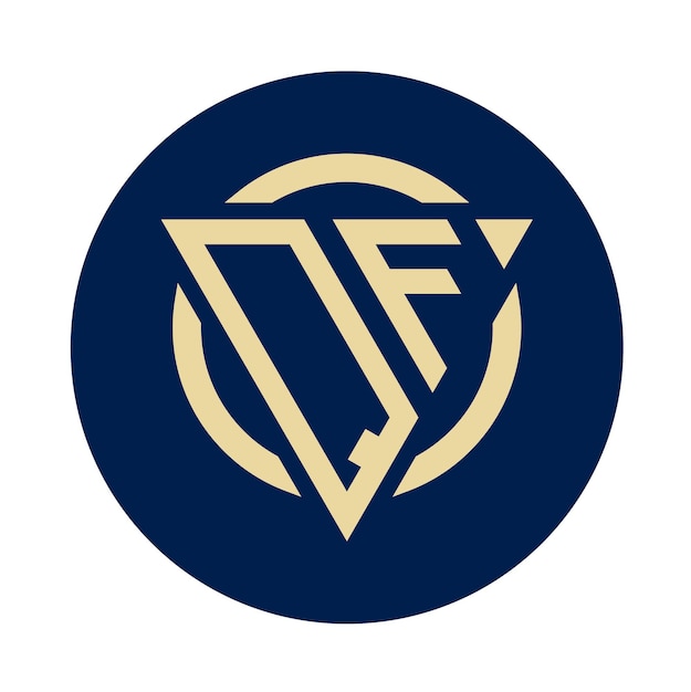 Креативный простой дизайн логотипа с начальной монограммой QF