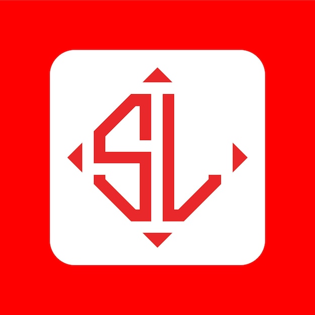 Креативный простой дизайн логотипа initial monogram sl